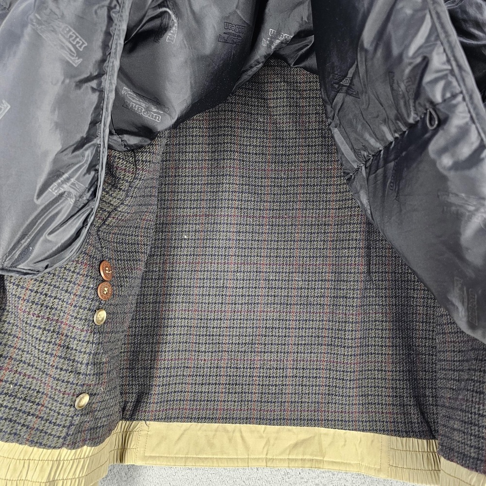 LL Bean 3-in-1 Jacket Chore Coat Mens LT Beige Goose Down Liner Full Zip - Picture 11 of 16